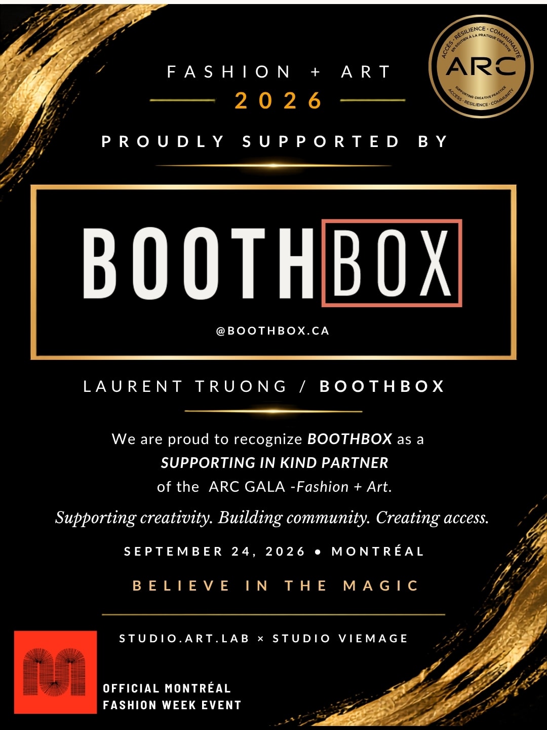 BOOTHBOX supporting in-kind partner recognition